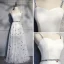 Lovely Ivory Summer Evening Dresses  2019 A-Line / Princess Shoulders Sleeveless Butterfly Embroidered Floor-Length / Long Ruffle Backless Formal Dresses