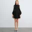 Modern / Fashion Black Homecoming Graduation Dresses 2019 A-Line / Princess High Neck Puffy Long Sleeve Short Ruffle Formal Dresses