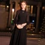 Simple Noire Robe De Soirée 2019 Princesse Col Haut Gonflée 3/4 Manches Longue Volants Robe De Ceremonie