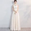 Affordable Black Satin Evening Dresses  2019 A-Line / Princess High Neck Sleeveless Beading Tassel Sash Floor-Length / Long Ruffle Formal Dresses