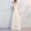 Affordable Black Satin Evening Dresses  2019 A-Line / Princess High Neck Sleeveless Beading Tassel Sash Floor-Length / Long Ruffle Formal Dresses