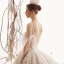 Meilleur Champagne Transparentes Robe De Mariée 2019 Princesse Encolure Carrée Dos Nu Appliques En Dentelle Fleur Perle Perlage Chapel Train Volants