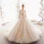 Elegant Champagne Brudekjoler 2019 Prinsesse Spaghettistropper Uten Ermer Ryggløse Appliques Blonder Perle Beading Chapel Train Buste