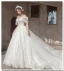 Étourdissant Ivoire Robe De Mariée 2019 Princesse De l'épaule Gonflée Manches Courtes Dos Nu Appliques En Dentelle Tulle Glitter Royal Train Volants