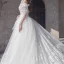 Étourdissant Ivoire Robe De Mariée 2019 Princesse De l'épaule Gonflée Manches Courtes Dos Nu Appliques En Dentelle Tulle Glitter Royal Train Volants