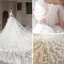 Étourdissant Ivoire Robe De Mariée 2019 Princesse De l'épaule Gonflée Manches Courtes Dos Nu Appliques En Dentelle Tulle Glitter Royal Train Volants
