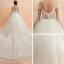 Modest / Simple Ivory Wedding Dresses 2019 A-Line / Princess Square Neckline Short Sleeve Backless Cathedral Train Ruffle