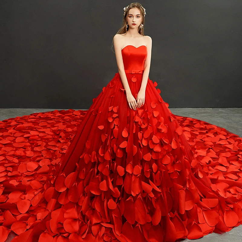 fitted lace wedding dress Alyce Strappy-Back Long Metallic Prom Dress 61490 Red / 000 main image 1