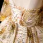 Chic / Beautiful Gold See-through Flower Girl Dresses 2019 Ball Gown Scoop Neck Long Sleeve Glitter Sequins Chapel Train Ruffle Backless Wedding Party Dresses