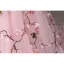 Flower Fairy Candy Pink See-through Flower Girl Dresses 2019 A-Line / Princess Scoop Neck Bell sleeves Sash Embroidered Appliques Flower Sweep Train Ruffle Wedding Party Dresses