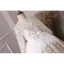 Chic / Belle Ivoire Transparentes Robe Ceremonie Fille 2019 Princesse V-Cou Manches Longues Noeud Ceinture Appliques En Dentelle Robe Pour Mariage Dos Nu Train De Balayage