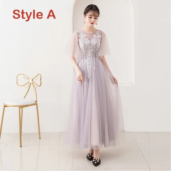 Abordable Rougissant Rose Transparentes Robe Demoiselle D'honneur 2019 Princesse Appliques En Dentelle Perle Longueur Cheville Volants Dos Nu Robe Pour Mariage