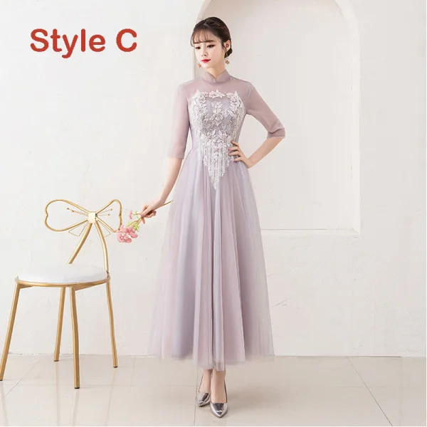 Abordable Rougissant Rose Transparentes Robe Demoiselle D'honneur 2019 Princesse Appliques En Dentelle Perle Longueur Cheville Volants Dos Nu Robe Pour Mariage