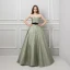 Bling Bling Salvie Grønn Glitter Jacquard Ballkjoler 2019 Prinsesse Kjæreste Uten Ermer Sash Domstol Tog Buste Ryggløse Formelle Kjoler