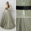 Bling Bling Salvie Grønn Glitter Jacquard Ballkjoler 2019 Prinsesse Kjæreste Uten Ermer Sash Domstol Tog Buste Ryggløse Formelle Kjoler