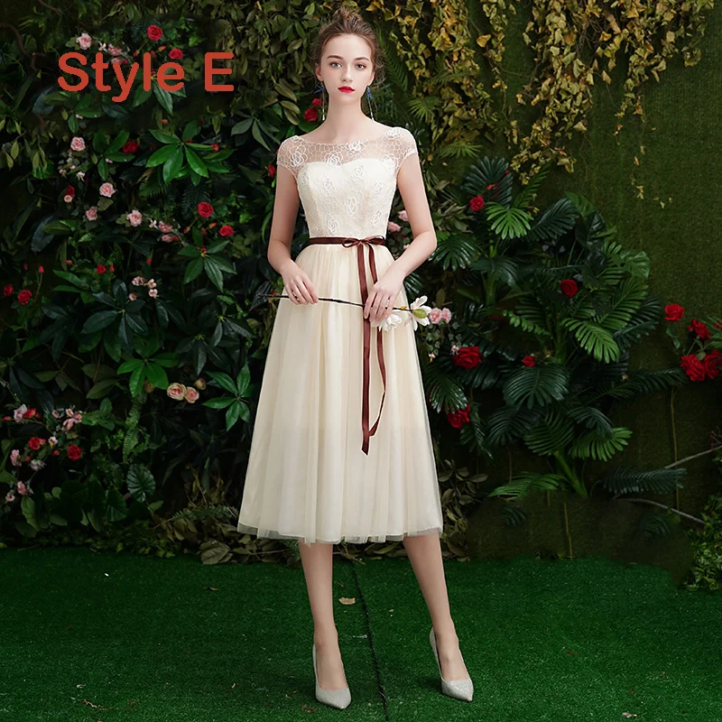 short style bridesmaid dresses Short Bridesmaid Dresses Lace Embroidery Tulle Ruffles – Lisposa