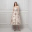 Elegant Champagne Jacquard Ballkjoler 2019 Prinsesse Kjæreste Uten Ermer Sløyfe Sash Buste Ryggløse Formelle Kjoler