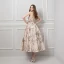 Elegant Champagne Jacquard Ballkjoler 2019 Prinsesse Kjæreste Uten Ermer Sløyfe Sash Buste Ryggløse Formelle Kjoler