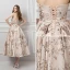Elegant Champagne Jacquard Ballkjoler 2019 Prinsesse Kjæreste Uten Ermer Sløyfe Sash Buste Ryggløse Formelle Kjoler