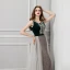 Modern / Fashion Dark Green Evening Dresses  2019 Sheath / Fit Scoop Neck Sleeveless Beading Sequins Floor-Length / Long Ruffle Backless Glitter Formal Dresses