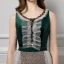 Modern / Fashion Dark Green Evening Dresses  2019 Sheath / Fit Scoop Neck Sleeveless Beading Sequins Floor-Length / Long Ruffle Backless Glitter Formal Dresses
