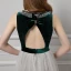Modern / Fashion Dark Green Evening Dresses  2019 Sheath / Fit Scoop Neck Sleeveless Beading Sequins Floor-Length / Long Ruffle Backless Glitter Formal Dresses
