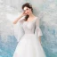 Erschwinglich Ivory / Creme Strand Brautkleider / Hochzeitskleider 2019 Ballkleid Eckiger Ausschnitt Lange Ärmel Rückenfreies Perlenstickerei Pailletten Lange Rüschen