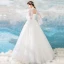 Erschwinglich Ivory / Creme Strand Brautkleider / Hochzeitskleider 2019 Ballkleid Eckiger Ausschnitt Lange Ärmel Rückenfreies Perlenstickerei Pailletten Lange Rüschen