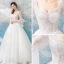 Erschwinglich Ivory / Creme Strand Brautkleider / Hochzeitskleider 2019 Ballkleid Eckiger Ausschnitt Lange Ärmel Rückenfreies Perlenstickerei Pailletten Lange Rüschen