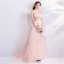 Romantic Pearl Pink Evening Dresses  2019 A-Line / Princess V-Neck Sleeveless Butterfly Appliques Lace Pearl Beading Court Train Ruffle Backless Formal Dresses