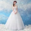 Remise Blanche Robe De Mariée 2019 Princesse V-Cou Sans Manches Dos Nu Papillon Appliques En Dentelle Longue Volants Bretelles croisées