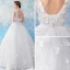 Remise Blanche Robe De Mariée 2019 Princesse V-Cou Sans Manches Dos Nu Papillon Appliques En Dentelle Longue Volants Bretelles croisées