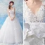 Remise Blanche Robe De Mariée 2019 Princesse V-Cou Sans Manches Dos Nu Papillon Appliques En Dentelle Longue Volants Bretelles croisées