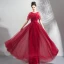 Chic / Beautiful Burgundy Prom Dresses With Shawl 2019 A-Line / Princess Scoop Neck Appliques Lace Beading Sash Floor-Length / Long Ruffle Backless Formal Dresses