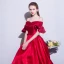 Erschwinglich Rot Abendkleider 2019 A Linie Off Shoulder Kurze Ärmel Perlenstickerei Schleife Stoffgürtel Lange Rüschen Rückenfreies Festliche Kleider