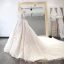 Luxury / Gorgeous Champagne Wedding Dresses 2019 Ball Gown Off-The-Shoulder Short Sleeve Backless Appliques Lace Pearl Rhinestone Glitter Sequins Cathedral Train Ruffle