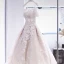 Luxury / Gorgeous Champagne Wedding Dresses 2019 Ball Gown Off-The-Shoulder Short Sleeve Backless Appliques Lace Pearl Rhinestone Glitter Sequins Cathedral Train Ruffle