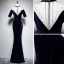 Modern / Fashion Navy Blue Suede Winter Evening Dresses  2018 Trumpet / Mermaid See-through Scoop Neck Short Sleeve Rhinestone Floor-Length / Long Formal Dresses