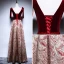 Sexy Burgundy Evening Dresses  2018 A-Line / Princess See-through Scoop Neck Sleeveless Beading Sash Gold Embroidered Floor-Length / Long Ruffle Backless Formal Dresses