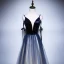 Sexy Bleu Marine Dégradé De Couleur Champagne Robe De Soirée 2018 Princesse Bretelles Spaghetti Sans Manches Longue Volants Dos Nu Robe De Ceremonie