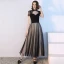 Modern / Fashion Black Evening Dresses  2018 A-Line / Princess Amazing / Unique Scoop Neck Sleeveless Ankle Length Ruffle Backless Formal Dresses