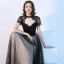 Modern / Fashion Black Evening Dresses  2018 A-Line / Princess Amazing / Unique Scoop Neck Sleeveless Ankle Length Ruffle Backless Formal Dresses