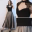 Modern / Fashion Black Evening Dresses  2018 A-Line / Princess Amazing / Unique Scoop Neck Sleeveless Ankle Length Ruffle Backless Formal Dresses