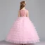 Best Blushing Pink Flower Girl Dresses 2019 Ball Gown Scoop Neck Sleeveless Appliques Lace Beading Floor-Length / Long Cascading Ruffles Wedding Party Dresses