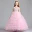 Best Blushing Pink Flower Girl Dresses 2019 Ball Gown Scoop Neck Sleeveless Appliques Lace Beading Floor-Length / Long Cascading Ruffles Wedding Party Dresses