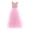 Best Blushing Pink Flower Girl Dresses 2019 Ball Gown Scoop Neck Sleeveless Appliques Lace Beading Floor-Length / Long Cascading Ruffles Wedding Party Dresses