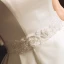 Vintage / Originale Ivoire Satin Robe De Mariée 2019 Princesse Encolure Carrée Sans Manches Perlage Ceinture Chapel Train Volants