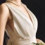 Schlicht Ivory / Creme Satin Garten / Im Freien Brautkleider / Hochzeitskleider 2019 A Linie Tiefer V-Ausschnitt Ärmellos Rückenfreies Asymmetrisch Rüschen
