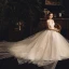 Fabuleux Champagne Robe De Mariée 2019 Princesse Bretelles Spaghetti Sans Manches Dos Nu Cristal Perlage Cathedral Train Volants