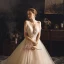 Fabuleux Champagne Robe De Mariée 2019 Princesse Bretelles Spaghetti Sans Manches Dos Nu Cristal Perlage Cathedral Train Volants